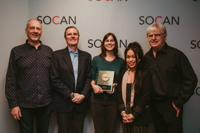 Jocelyn Morlock, SOCAN, Michael McCarty, Eric Baptiste, Racquel Villagante, Ed Hendersen