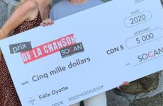 Prix de la chanson SOCAN: Félix Dyotte accepts his $5,000 prize
