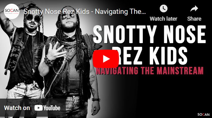 Click the image to watch the video by Snotty Nose Rez Kids