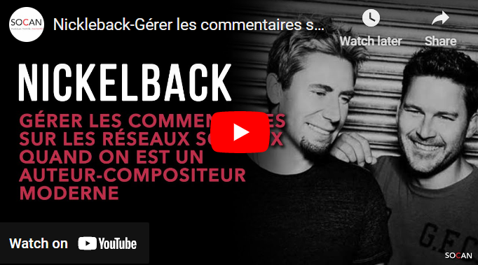 Cliquez sur l’image pour démarrer la vidéo avec Nickelback