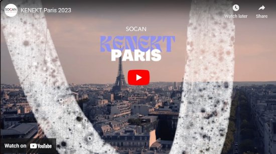 SOCAN, KENEKT, Song Camp, Paris, 2023