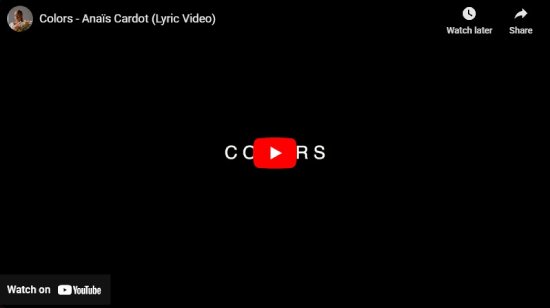 Anais Cardot, Colors, video