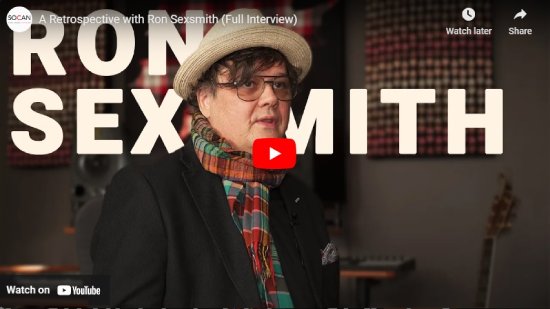 SOCAN, interview, Ron Sexsmith, 2024