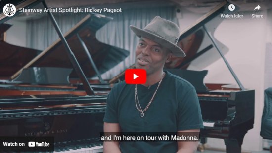 Rickey Pageot, Steinway, video