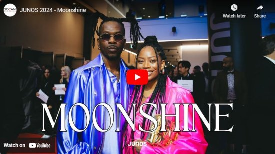 SOCAN, interview, JUNOs, 2024, Moonshine, Pierre Kwenders, San Sarafina