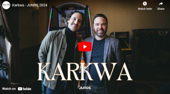 SOCAN, interview, Karkwa, JUNOs, 2024