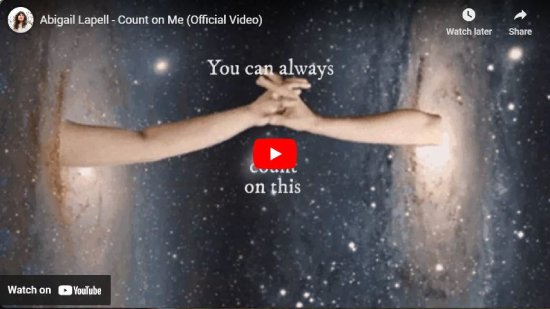 Abigail Lapell, Count On Me, video