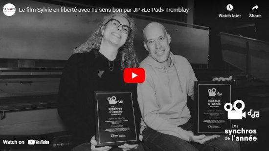 APEM, Synchros 2025, Prix Film, JP "Le Pad" Tremblay