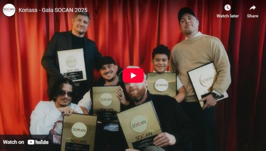 Gala SOCAN, 2025, Interview, Koriass
