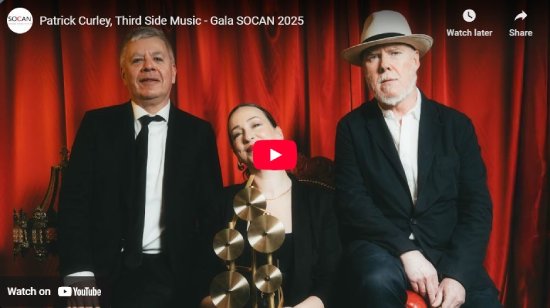 Gala SOCAN, 2025, Interview, Patrick Curley, Third Side Music