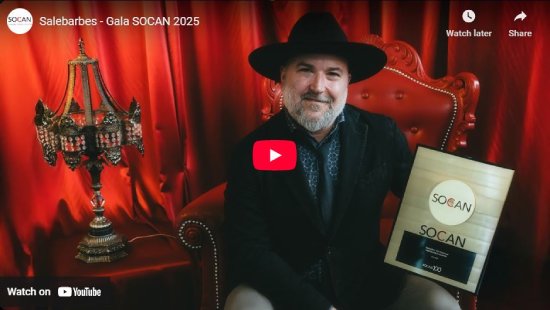 Gala SOCAN, 2025, Interview, Salebarbes, Eloi Painchaud