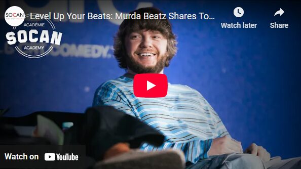 Select the image to access the SOCAN Academy YouTube interview video with Murda Beatz