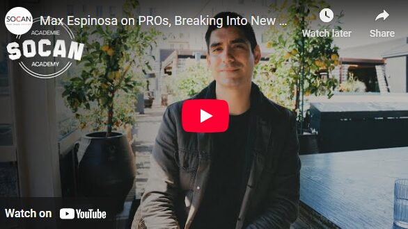 SOCAN Academy, Max Espinosa, PROs