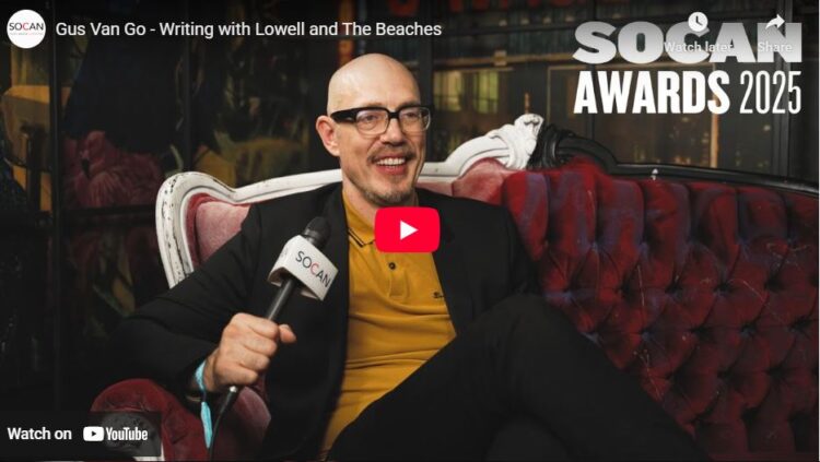 Gus Van Go, SOCAN Awards, 2025, video, interview, entrevue