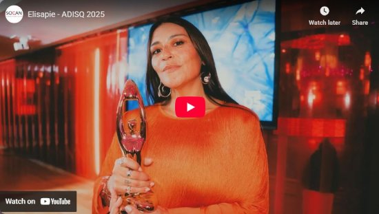 SOCAN, interview, entrevue, ADISQ, gala, 2025, video, vidéo, Elisapie