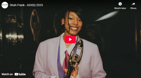 SOCAN, interview, entreveue, ADISQ, gala, 2025, Shah Frank