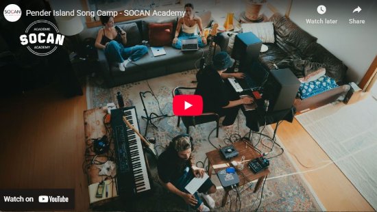 Pender Island Song Camp, SOCAN Academy